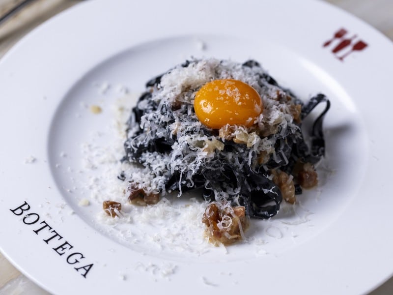 Bottega's famous Carbonara al Carbone. Tubay Yabut photo