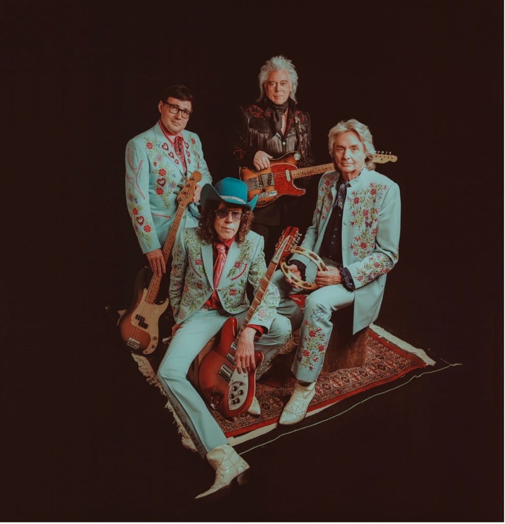 Marty Stuart and his Fabulous Superlatives. From left, Chris Scruggs (bass, vocals), Kenny Vaughn (guitar, vocals), Marty Stuart (guitar, mandolin, vocals) and Harry Stinson (drums, vocals). Q Prime Artist Management photo