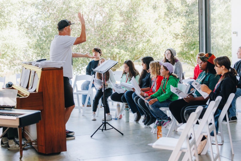 Made possible by generous donors and partners, The Music Connection held camps on the Discovery Campus this summer where students fine-tuned their music skills by practicing in sectionals, focusing on ensemble work, and playing music games. Napa Valley Education Foundation, John Klycinski/Aperture Media & Design photo