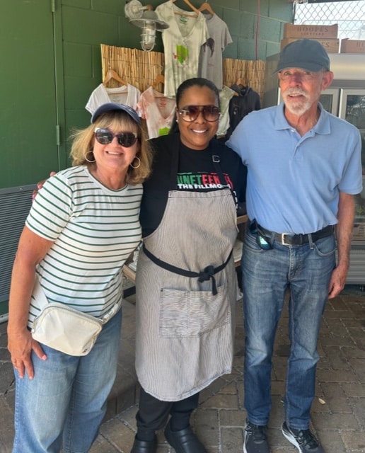 Myrna David, Chef Fernay McPherson and Jim McDonald at The Coop. Lindsay Hoopes photo